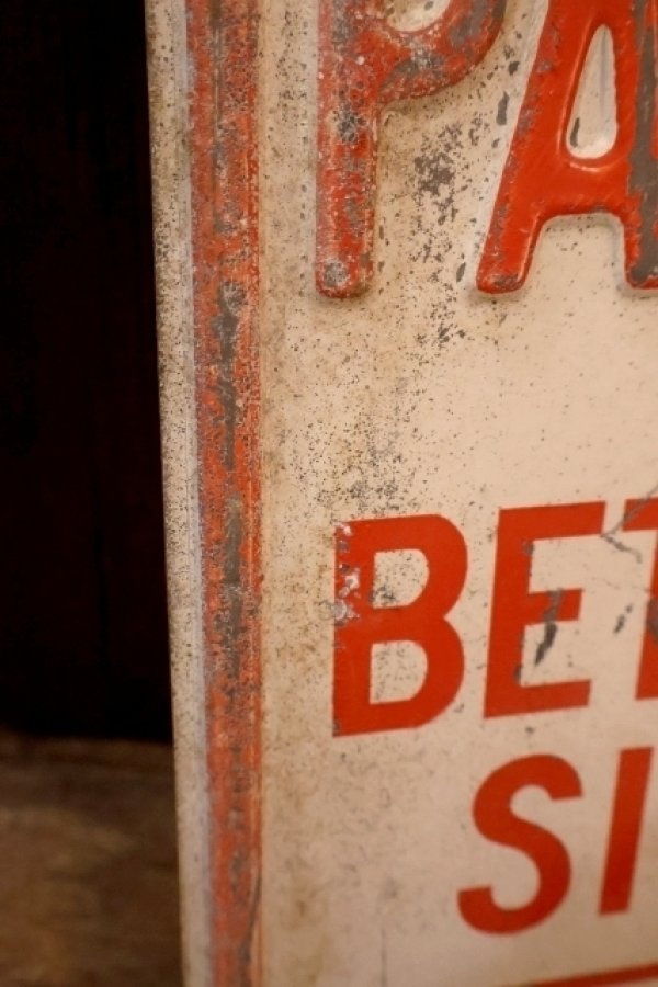 画像6: dp-260204-08 NO PARKING BETWEEN SIGNS → STEEL EMBOSSED STREET ROAD SIGN