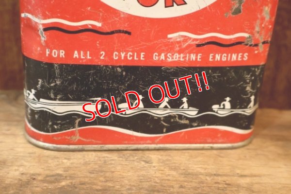 画像3: dp-260204-98 KENDALL 1940's-1950's OUTBOARD MOTOR OIL ONE U.S. QUART CAN