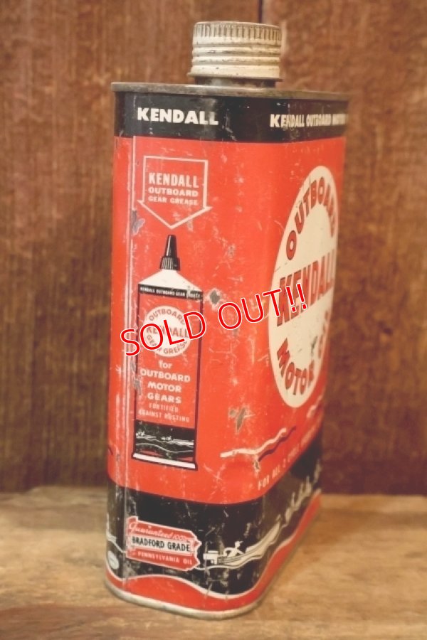 画像5: dp-260204-98 KENDALL 1940's-1950's OUTBOARD MOTOR OIL ONE U.S. QUART CAN