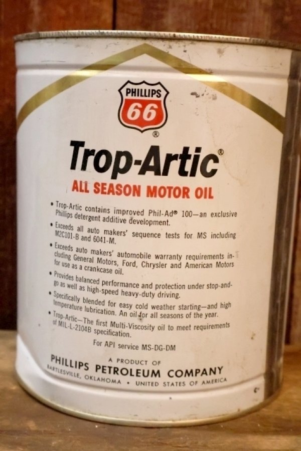 画像3: dp-260204-36 PHILLIPS 66 Trop-Artic ALL SEASON MOTOR OIL ONE U.S. GALLON CAN