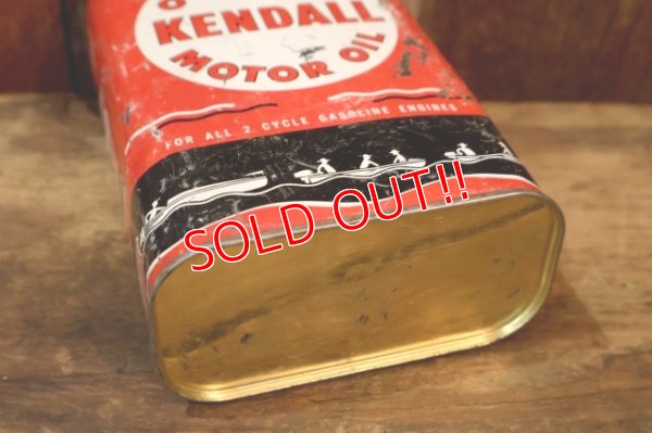 画像8: dp-260204-98 KENDALL 1940's-1950's OUTBOARD MOTOR OIL ONE U.S. QUART CAN