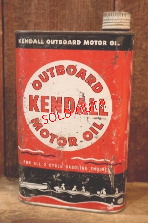 画像4: dp-260204-98 KENDALL 1940's-1950's OUTBOARD MOTOR OIL ONE U.S. QUART CAN