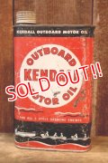 dp-260204-98 KENDALL 1940's-1950's OUTBOARD MOTOR OIL ONE U.S. QUART CAN
