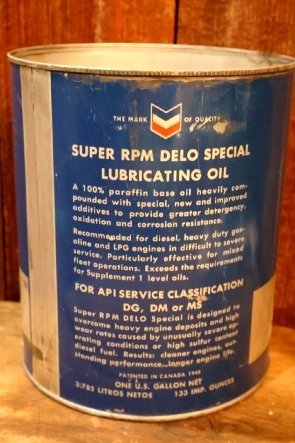 画像6: dp-260204-37 SUPER RPM DELO SPECIAL LUBRICANTING OIL ONE U.S. GALLON CAN