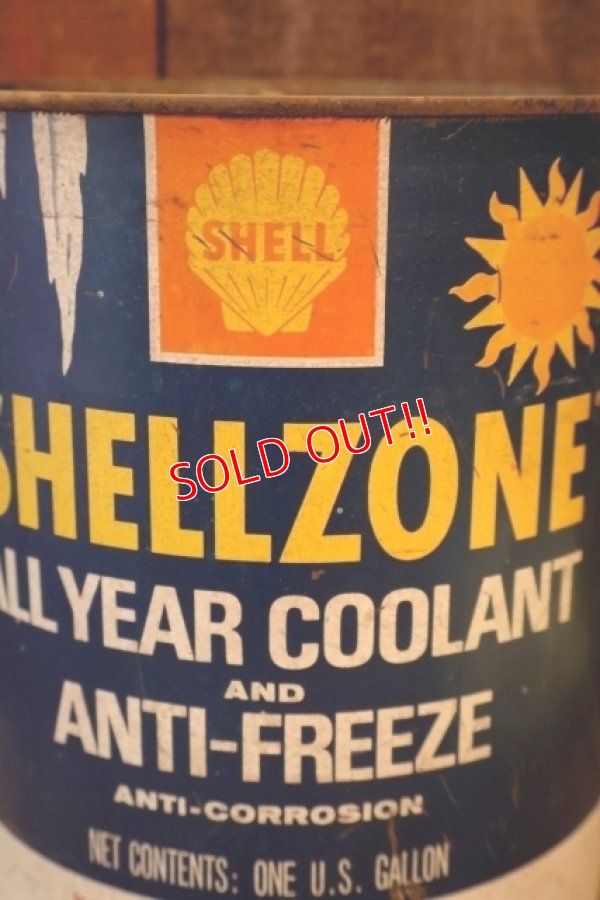 画像2: dp-260204-63 SHELL 1960's SHELLZONE COOLANT AND ANTI-FREEZE 1 U.S. GALLON CAN