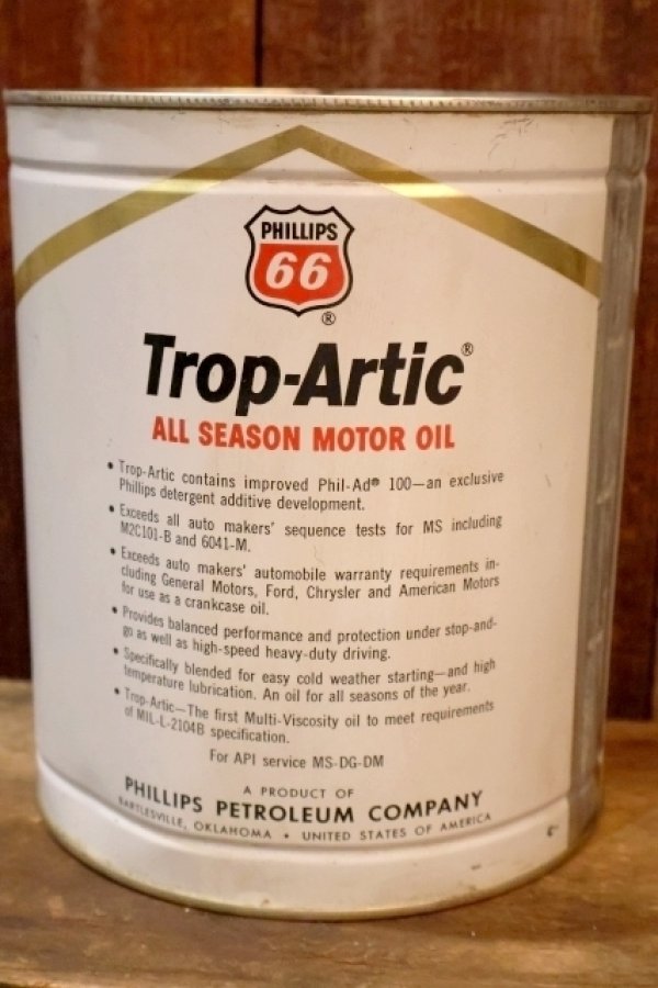 画像5: dp-260204-36 PHILLIPS 66 Trop-Artic ALL SEASON MOTOR OIL ONE U.S. GALLON CAN