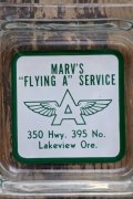 dp-260204-60 MARV'S "FLYING A" SERVICE VINTAGE GLASS ASHTRAY