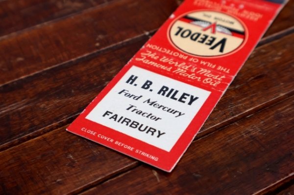 画像3: dp-260204-120 VEEDOL MOTOR OIL 1940's-1950's MATCH BOOK