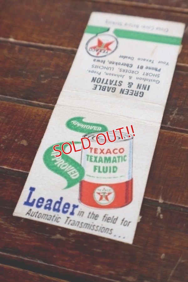画像2: dp-260204-120 TEXACO TEXAMATIC FLUID 1950's Matchbook