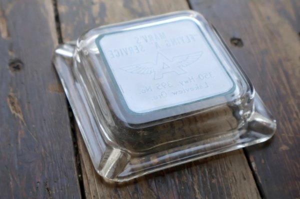 画像4: dp-260204-60 MARV'S "FLYING A" SERVICE VINTAGE GLASS ASHTRAY