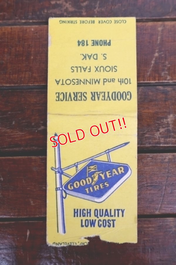画像1: dp-260204-120 GOODYEAR TIRES 1940's-1950's Matchbook