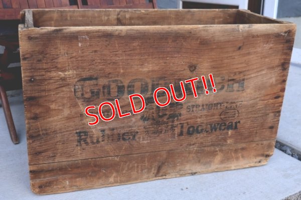 画像1: dp-260204-58 GOODRICH Rubber Footwear 1930's-1940's  Wood Box