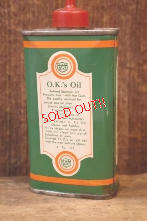 画像3: dp-260204-97 O.K.'s OIL HOUSEHOLD OIL 4 FL.OZ. CAN