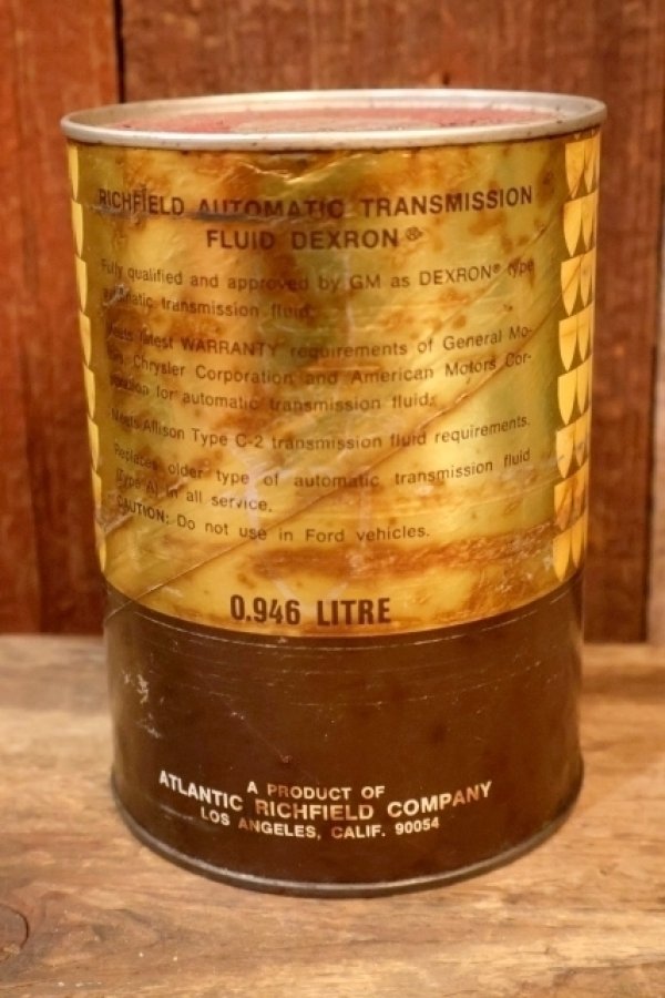 画像5: dp-260204-110 RICHFIELD AUTOMATIC TRANSMISSION FLUID DEXRON ONE U.S. QUART CAN