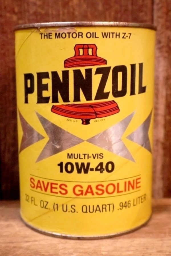 画像1: dp260204-113 PENNZOIL 10W-40 SAVES GASOLINE ONE U.S. QUART CAN