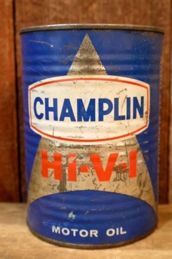 画像1: dp-260204-114 CHAMPLIN HI-V-I MORTOR OIL ONE U.S. QUART CAN