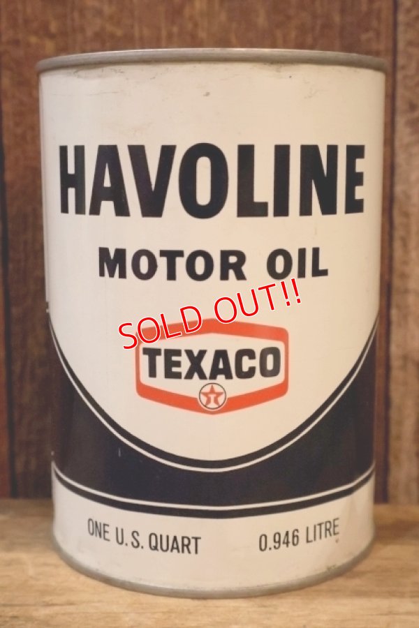画像1: dp-260204-106 TEXACO HAVOLINE MOTOR OIL ONE U.S. QUART CAN