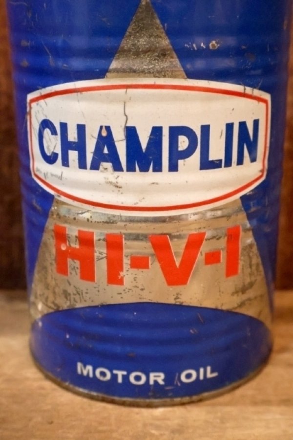 画像3: dp-260204-114 CHAMPLIN HI-V-I MORTOR OIL ONE U.S. QUART CAN