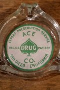 dp-260204-60 ACE DRUG CO. VINTAGE GLASS ASHTRAY