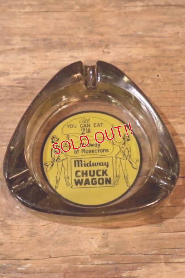 画像2: dp-260204-60 Midway CHUCK WAGON VINTAGE GLASS ASHTRAY