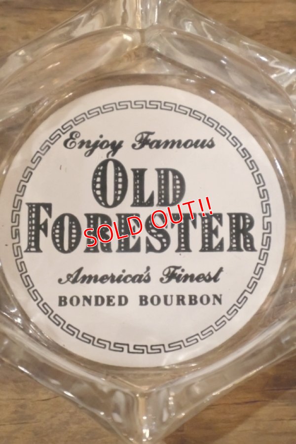 画像1: dp-260204-60 OLD FORESTER VINTAGE GLASS ASHTRAY