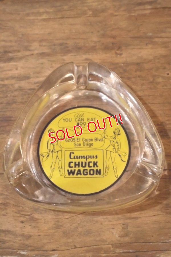 画像2: dp-260204-60 Campus CHUCK WAGON VINTAGE GLASS ASHTRAY