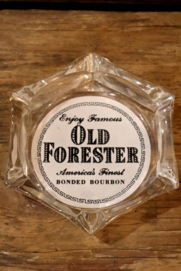画像2: dp-260204-60 OLD FORESTER VINTAGE GLASS ASHTRAY
