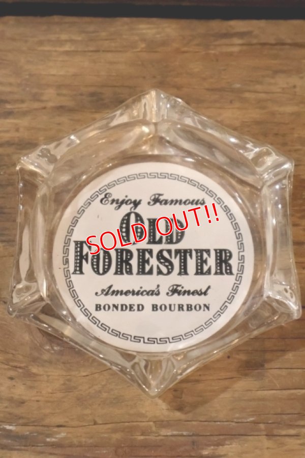 画像2: dp-260204-60 OLD FORESTER VINTAGE GLASS ASHTRAY