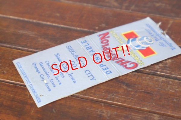 画像3: dp-260204-120 CHAMPION SPARK PLUGS 1940's Matchbook