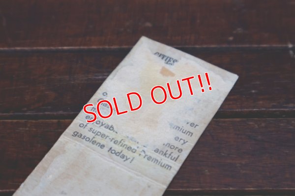 画像5: dp-260204-120 CITIES SERVIVE PREMIUM GASOLENE 1950's Matchbook