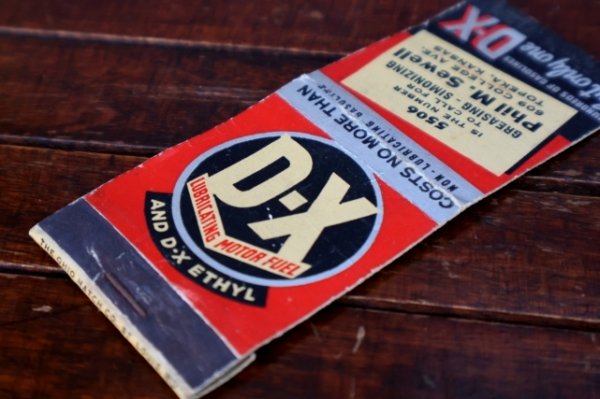 画像2: dp-260204-120 D-X LUBRICANT MOTOR FUEL 1940's Matchbook