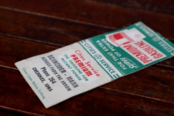 画像3: dp-260204-120 CITIES SERVIVE PREMIUM GASOLENE 1950's Matchbook