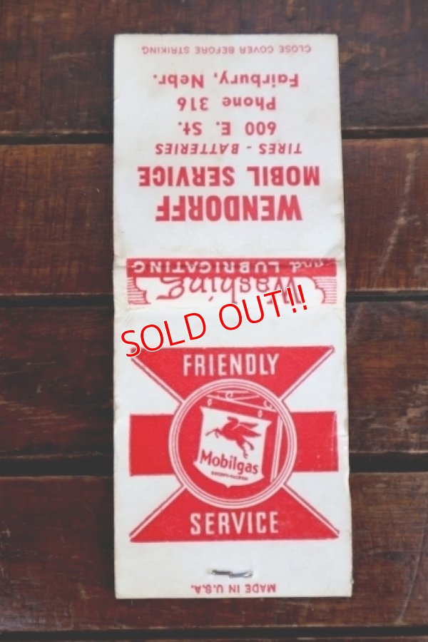 画像1: dp-260204-120 Mobil Mobilgas 1940's-1950's Matchbook