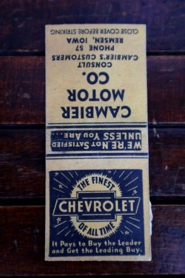 画像1: dp-260204-120 CHEVROLET 1940's-1950's Matchbook