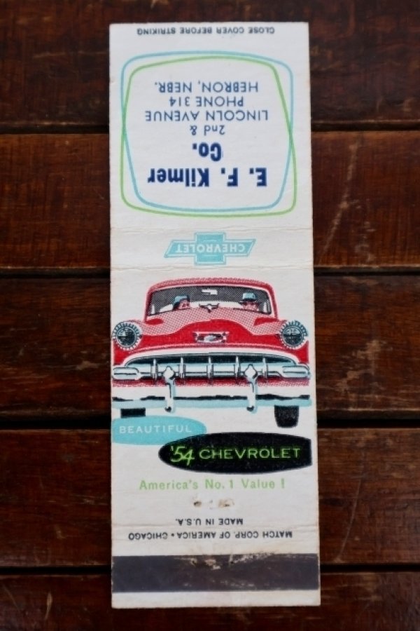 画像1: dp-260204-120 CHEVROLET 1950's Matchbook