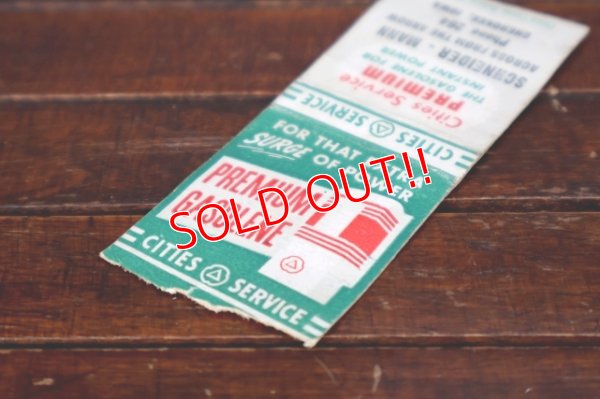 画像2: dp-260204-120 CITIES SERVIVE PREMIUM GASOLENE 1950's Matchbook