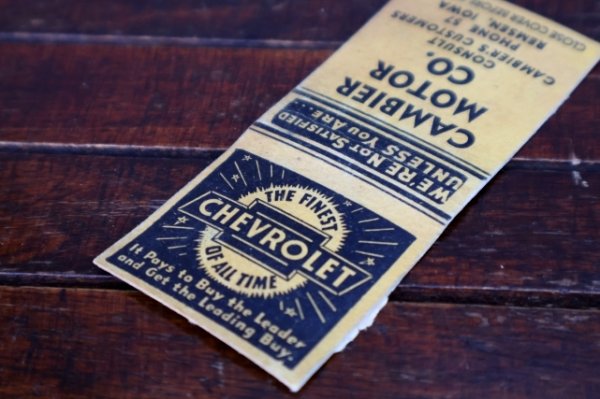 画像2: dp-260204-120 CHEVROLET 1940's-1950's Matchbook