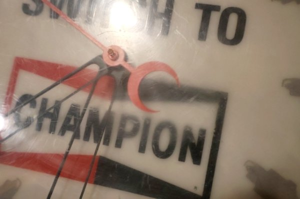 画像11: dp-260204-13 CHAMPION SPARK PLUGS 1970's Lighted Wall Clock