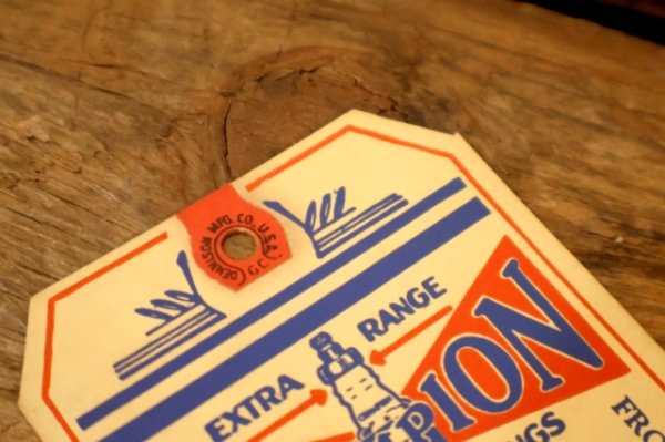画像7: dp-260303-12 CHAMPION SPARK PLUGS 1930's-1940's Paper Parts Tag