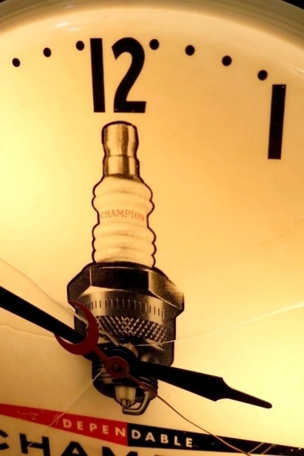 画像3: dp-260303-04 CHAMPION SPARK PLUGS 1960's Lighted Wall Clock