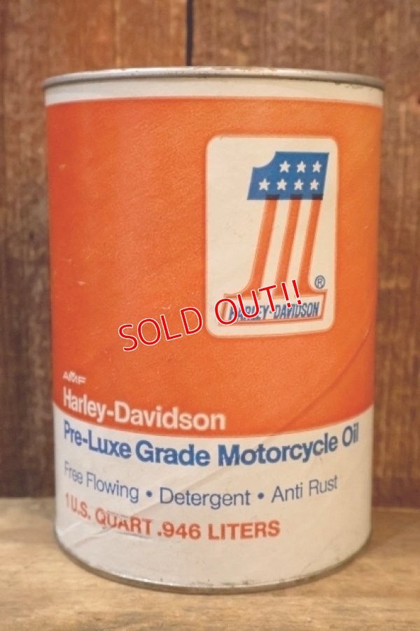 画像1: dp-260303-10 HARLEY-DAVIDSON 1970's AMF Pre-Luxe Grade Motorcycle Oil ONE U.S. QURAT CAN