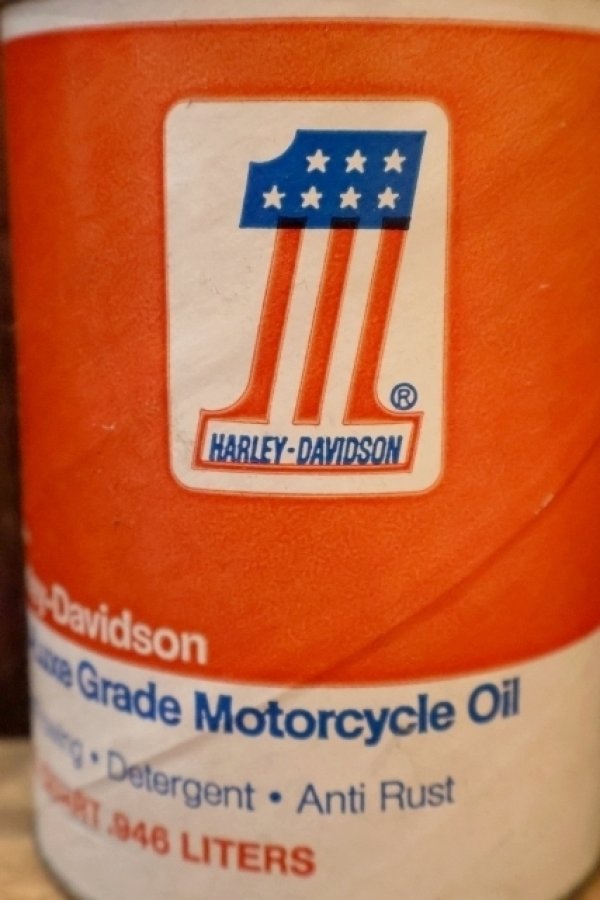 画像2: dp-260303-10 HARLEY-DAVIDSON 1970's AMF Pre-Luxe Grade Motorcycle Oil ONE U.S. QURAT CAN