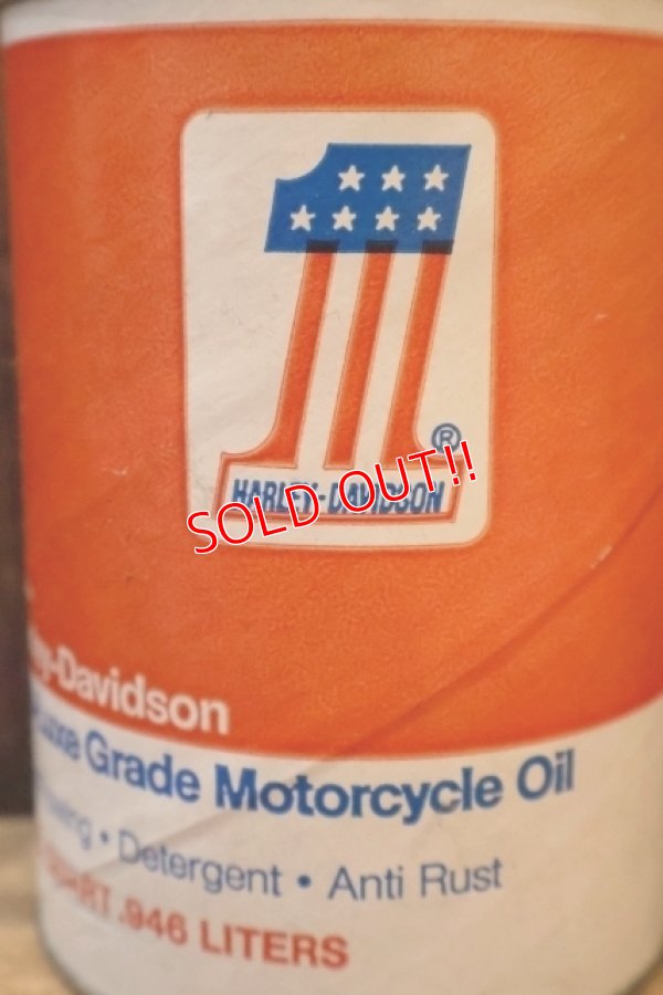 画像2: dp-260303-10 HARLEY-DAVIDSON 1970's AMF Pre-Luxe Grade Motorcycle Oil ONE U.S. QURAT CAN