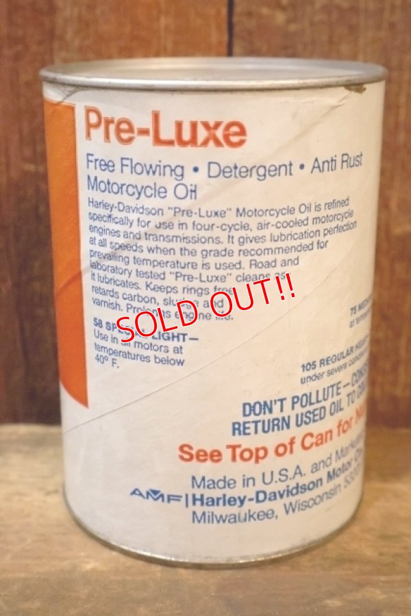 画像4: dp-260303-10 HARLEY-DAVIDSON 1970's AMF Pre-Luxe Grade Motorcycle Oil ONE U.S. QURAT CAN