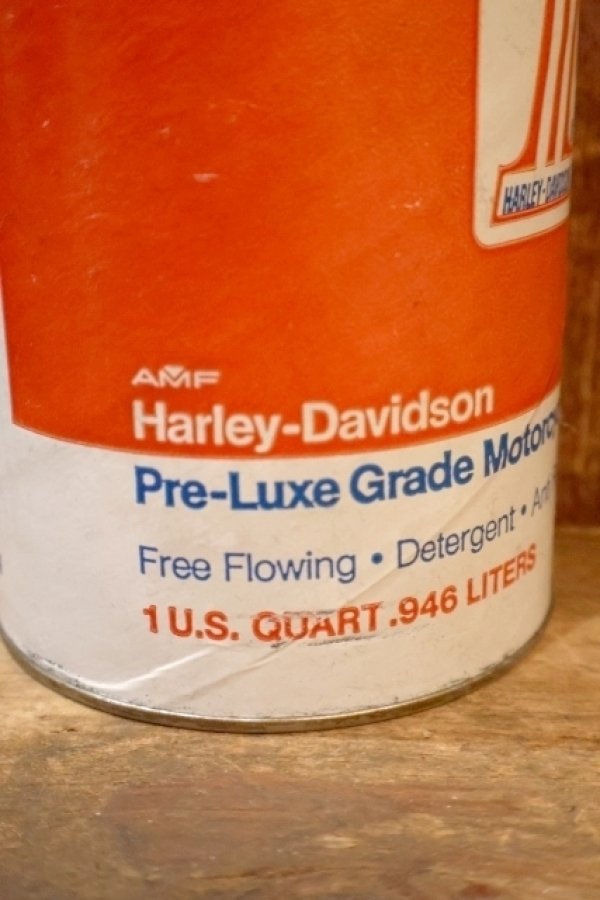 画像3: dp-260303-10 HARLEY-DAVIDSON 1970's AMF Pre-Luxe Grade Motorcycle Oil ONE U.S. QURAT CAN
