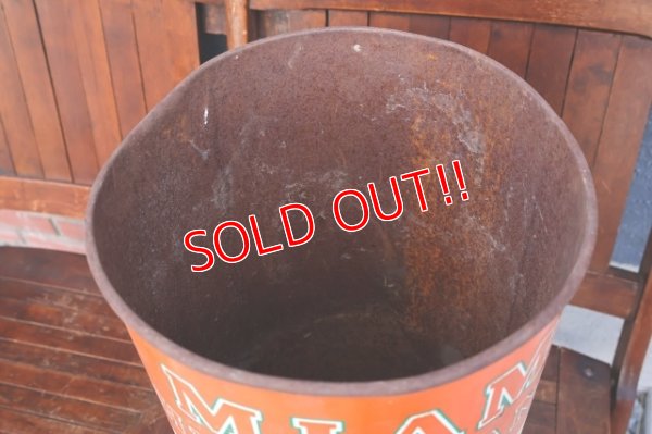 画像10: dp-260204-31 University of Miami / Miami Hurricanes 〜1980's Trash Garbage Waste Can