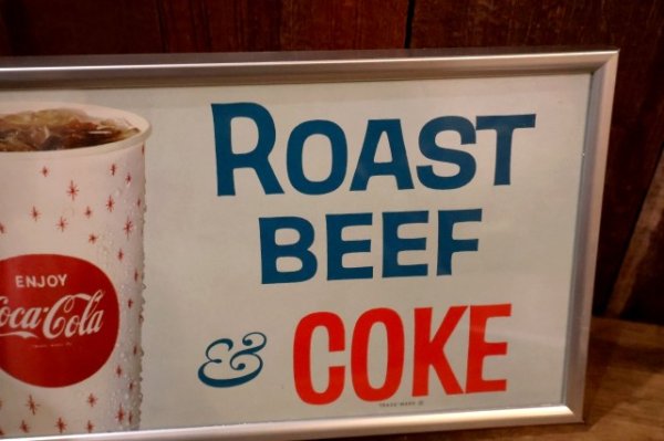 画像4: dp-260204-10 Coca-Cola "ROSAT BEEF & COKE" 1960's Poster