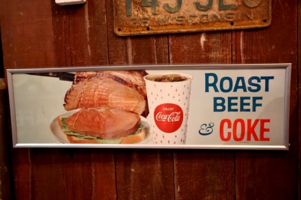 画像1: dp-260204-10 Coca-Cola "ROSAT BEEF & COKE" 1960's Poster