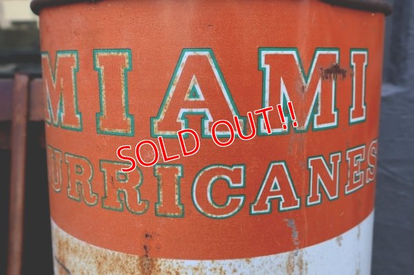 画像6: dp-260204-31 University of Miami / Miami Hurricanes 〜1980's Trash Garbage Waste Can