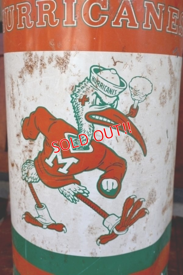 画像2: dp-260204-31 University of Miami / Miami Hurricanes 〜1980's Trash Garbage Waste Can